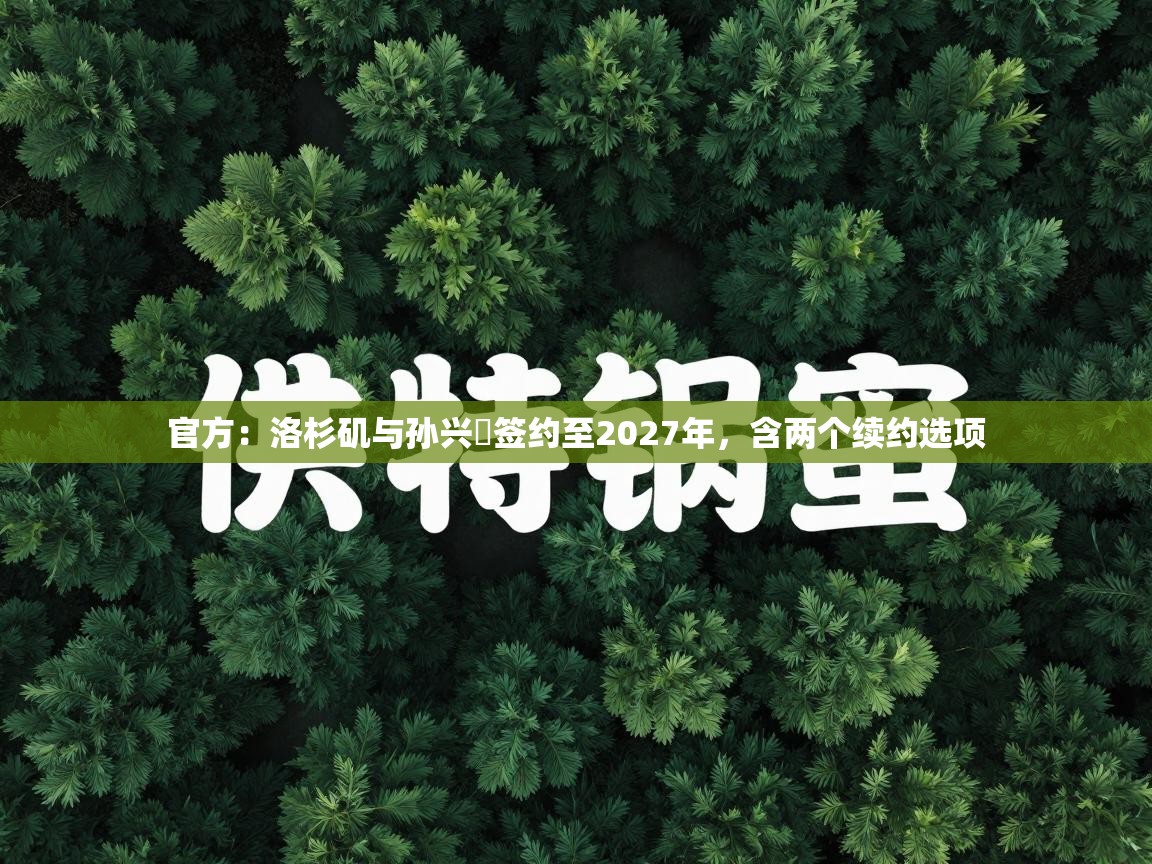 官方:洛杉矶与孙兴慜签约至2027年,含两个续约选项 第2张